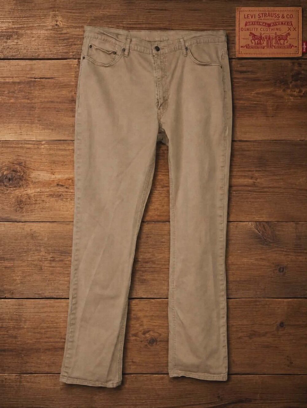 Levi's 541 Athletic Fit Khaki Pants Light Brown White Tab Men's 40x33